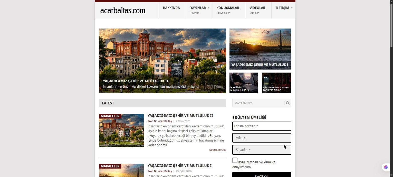 acarbaltas.com web sitesi ekran görüntüsü