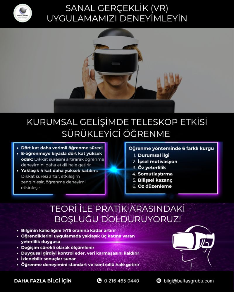 VR eğitim uygulaması afişi
