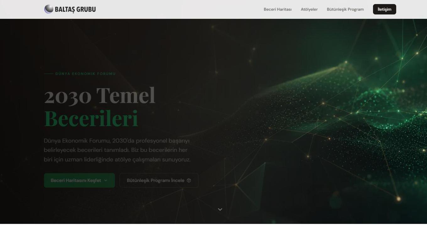 Core Skills 2030 web sitesi ekran görüntüsü